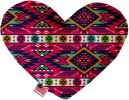 Pink Southwest Canvas Heart Dog Toy