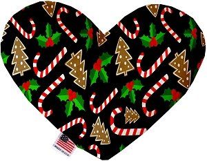 Candy Cane Chaos Heart Dog Toy (size: 8 Inch)