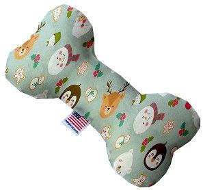 Gray Christmas Party Bone Dog Toy (size: 10 Inch)
