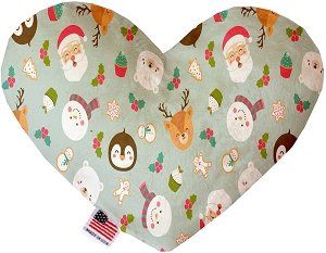 Gray Christmas Party Heart Dog Toy (size: 8 Inch)