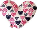 Mixed Hearts Heart Dog Toy