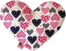 Mixed Hearts Heart Dog Toy