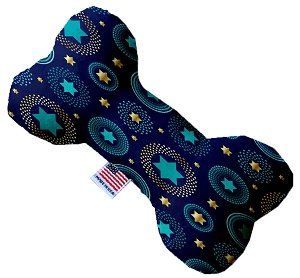 Blue Star of David Canvas Bone Dog Toy (size: 8 Inch)