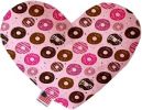 Pink Donuts Canvas Heart Dog Toy