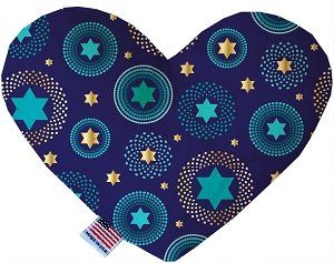 Blue Star of David Canvas Heart Dog Toy (size: 8 Inch)