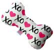 Pink XOXO Canvas Bone Dog Toy
